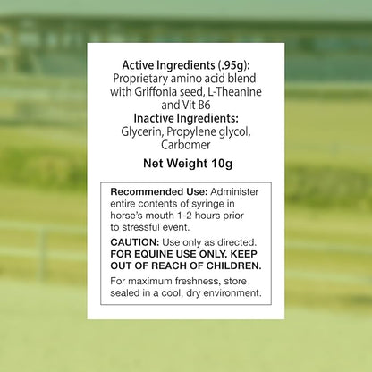SynChill AF Calming Gel for Nervous Horses - Single Serving - Advanced Formula with L-Theanine, Increased Potency, 100% Natural Supplement, Disposition &amp; Confidence Support for Horses
