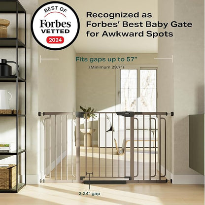 Cumbor 29.7-57" Extra Wide Baby Gate for Stairs, Mom&