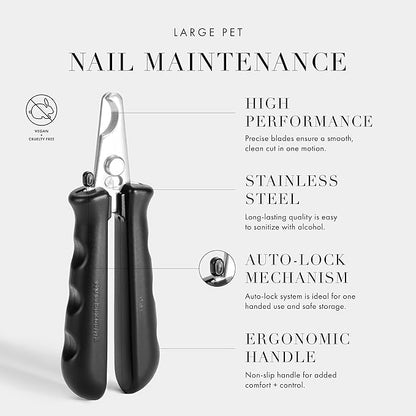 Tweezerman Large Nail Clippers for Dogs &amp; Cats, Manual Professional Cat &amp; Dog Nail Trimmer with Ergonomic Handle