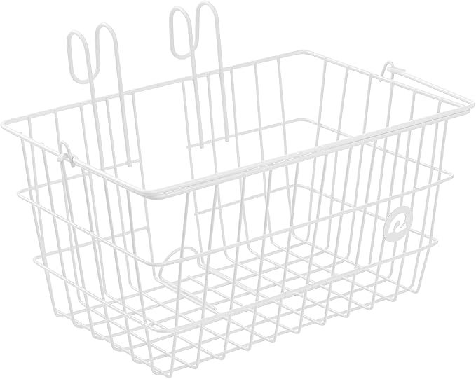 Retrospec Apollo-Lite Lift-Off Bike Basket - Detachable Steel Handlebar Basket with Carrying Handle for Commuting, Shopping &amp; Beach Trips - 14.5in x 9.5in Weather-Resistant Biking Gear