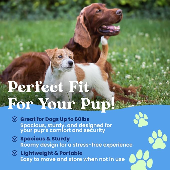 Dog Bath Tub - Free Brush &amp; Towel – Foldable &amp; Portable Dog Washing Station – Lightweight Dog Bath for Indoor &amp; Outdoor Grooming – Fits in Shower or Bath