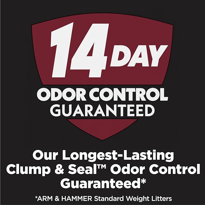 ARM &amp; HAMMER Clump &amp; Seal Platinum Clumping Cat Litter Odor Control, Multi-Cat, 14-Day Odor Control, Online Exclusive Formula, 27.5 Lbs