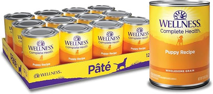 Wellness Complete Health Natural Wet Canned Puppy Food, Puppy Chicken &amp; Salmon 12.5-Ounce Can (Pack of 12)