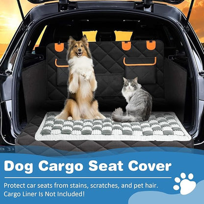 VClife Plaid Dog Car Bed Mat, Non-Slip Backseat Extender Pet Blanket, Washable Dog Bed Mat for SUVs, Sedans &amp; Small Trucks, Portable Travel Pad for Dogs, Wear Resistant, Pet Friendly, Gray, 59"×27.6"