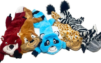 Jalousie 5 Pack Stuffingless Dog Squeaky Toys Dog Toy w/Durable Liner No Stuffing Dog Toy - Dog Toys Crinkle Paper Squeaker Toy for Medium Large Dogs (5 Pack - Extra-Large - Premium Furrrr)