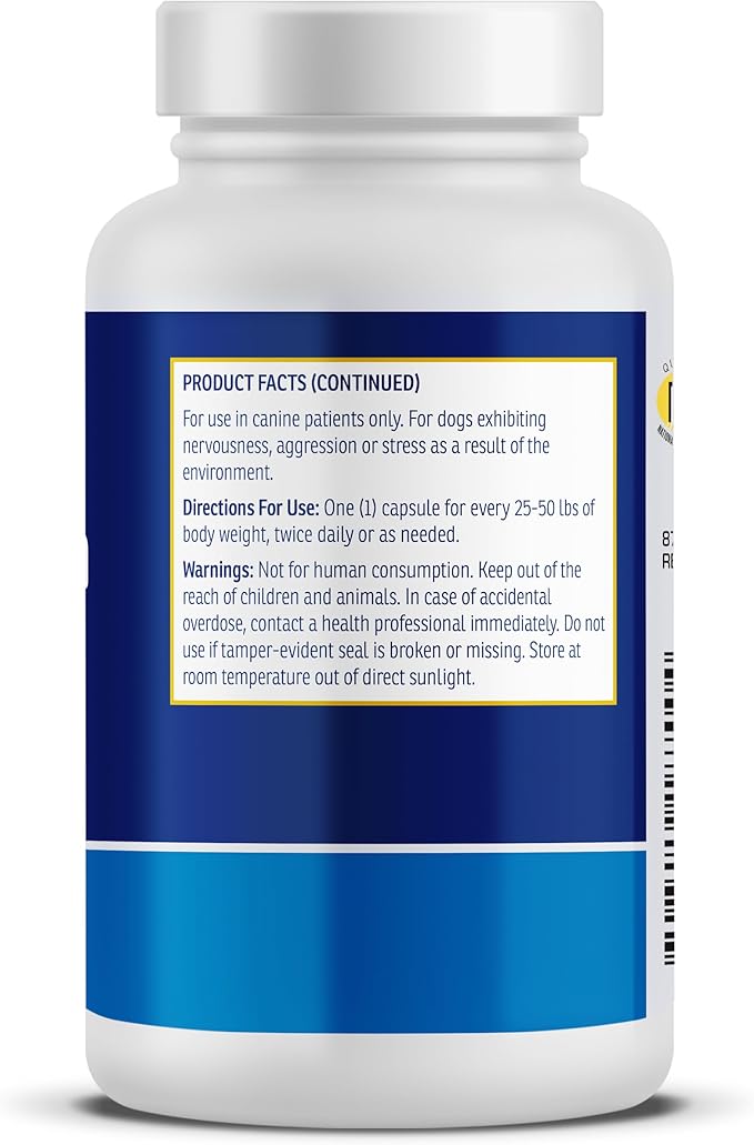 Rx Vitamins NutriCalm - Calming Care for Dogs with Valerian Root, Tryptophan, &amp; Ashwagandha - Aids in Separation Anxiety Relief for Dogs and Stress Relief - Road Trip Essentials &amp; Relaxant - 50ct