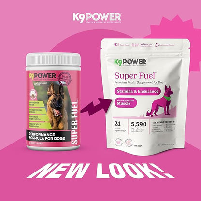 K9 Power Super Fuel for Dogs 1lb - Boosts Energy Levels - Supports Muscle Growth &amp; Enhances Joint Health - Pack of 2
