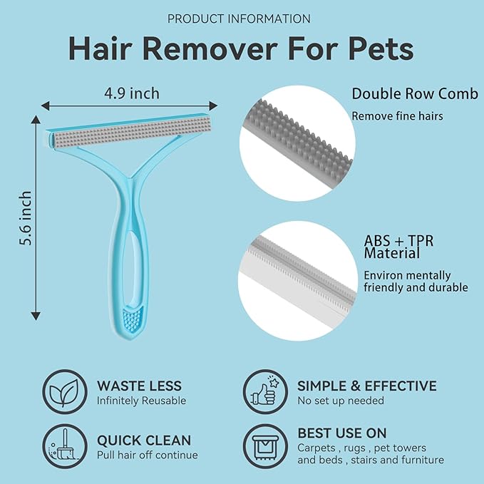 Pet Hair Remover, Dog Cat Hair Remover,Lint Remover,Carpet Rake for Pet Hair Removal,Carpet Rake,Lint Brush,Lint Shaver for Carpets, Car Mat,Couch,Pet Bed,Furniture &amp; Rug