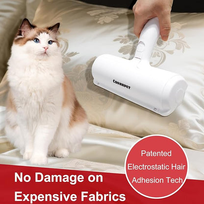 Pet Hair Removal Tool – Reusable Lint Roller for Dogs &amp; Cats – Self-Cleaning Fur Remover Brush - Portable, Multi-Surface Fur Removal Tool - Glove Brush and Pet Hair Extra Sticky Roller