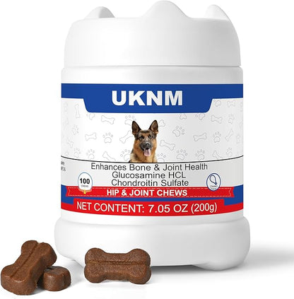 Dog Hip and Joint Supplement,100 Count,Chicken Flavor,Pain and Inflammation Relief Chews with Glucosamine, MSM, Vitamin C, Omega 3,Treats Hip Dysplasia, Arthritis,for Hip &amp; Joint Health, Pain Relief