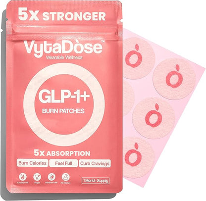 GLP1 Patches | 5X Stronger Formula | 12 Hour Extended Hunger Support | Berberine, Pomegranate, Green Tea, L-Glutamine | New &amp; Improved Kind of GLP-1 Patches | 30 Count