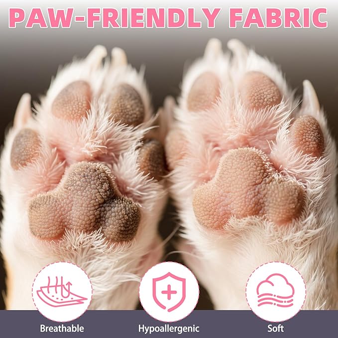 KOOLTAIL Dog Socks for Hot Pavement, Summer Breathable Dog Socks to Prevent Licking Paws, Non Slip Pet Boots &amp; Paw Protectors for Hardwood Floor,Grippy Shoes for Small Medium Large Senior Dogs,Pink S