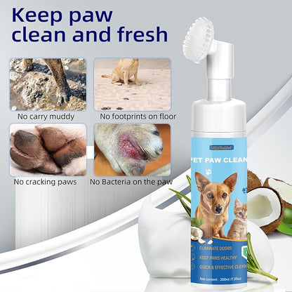 Dog Paw Care Kit,No-Rinse Paw Cleaner for Dogs &amp; Cats,Dog Paw Balm for Heals -Repairs Dry Cracked Paws &amp; Nose with 1 Pet Cleaning Towels,Natural Dog Paw Protector for Pet Foot Washer Care
