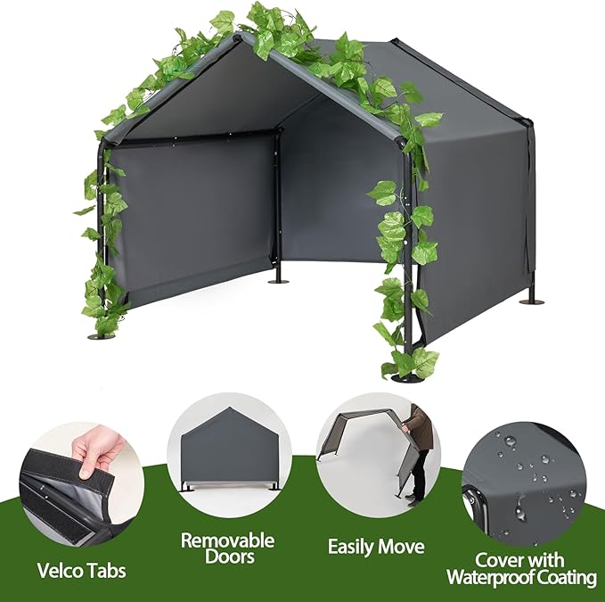 Large Dog Shade for Outside - LitaiL Outdoor Dog Kennel for Small Dogs, 4.1&