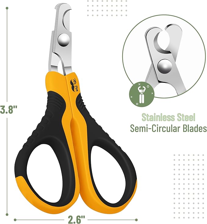 Mr. Pen Cat Nail Trimmer - Cat &amp; Dog Nail Clippers, Claw Trimmer - Orange/Black