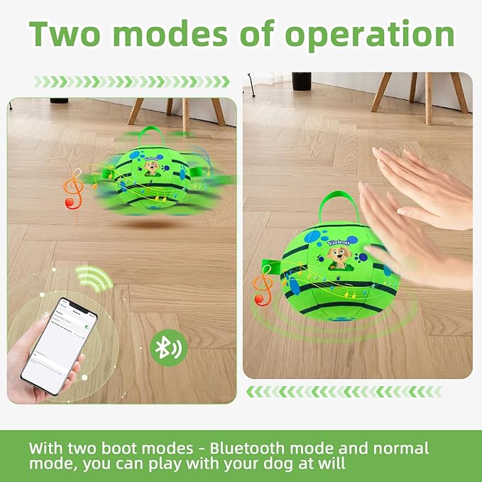 Interactive Dog Toys,Remote Control Dog Balls with Jumping, Rolling &amp; Moving Functions - Includes a Vibrating Dog Ball and Durable Chew Fabric for Safe Play (7.1")
