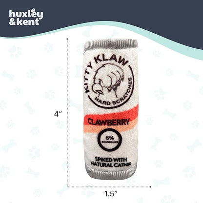 Huxley &amp; Kent Plush Cat Toy - Interactive Catnip Toy for Cats &amp; Kittens - Soft Kitty Toy with Crinkle &amp; Catnip - Fun Indoor Play Toy - Kitty Klaw Clawberry