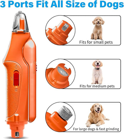 2 in 1 Dog Nail Clippers &amp; Cat Nail Clippers Trimmers for Large Medium Small Dogs Cats Claw Trimmer Quick Sensor and Safety Guard USB Rechargeable Dogs Nail Trimmer with Catcher &amp; 2 LED Lights