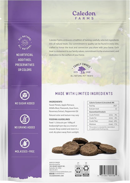 Caledon Farms Harvest Biscuits - Apple &amp; Alfalfa Recipe 32 oz, Horse Treats
