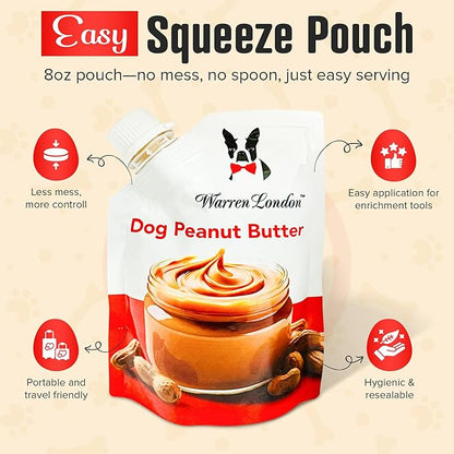 Warren London Hat/Snack Combo - Distract-A-Hat™ Grooming Distraction Tool + 8 oz All-Natural Roasted Peanut Dog Peanut Butter, Xylitol-Free Enrichment &amp; Anxiety-Relief, $42 Value for $34.99