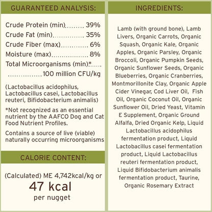 Primal Freeze Dried Raw Dog Food Nuggets, Lamb, Complete &amp; Balanced Meal, Also Use as Topper or Treat, Premium, Healthy, Grain Free, High Protein Raw Dog Food, 14 oz (Pack of 2)