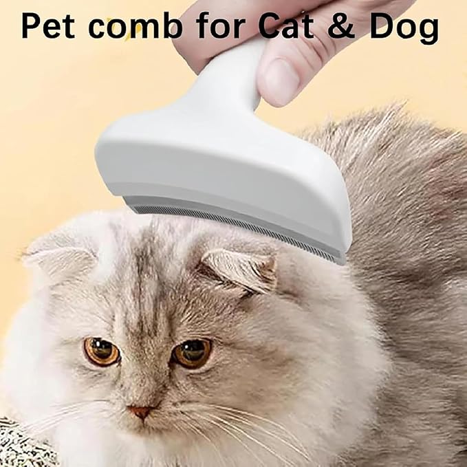 V-Tooth Deshedding Comb, Doggo Comfy Pet Comb Pro, Dog &amp; Cat Grooming Brush for Shedding, Tight V-Shaped Teeth Deshedding Tool (Blue S)