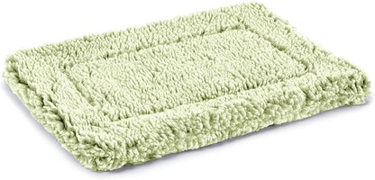 Stoutwool Indestructible Dog Bed - Fluffy Chew Proof Dog Crate Pad - Tough Kennel Pad for Aggressive Chewers - Washable, Ideal for Toy Breeds &amp; Fits 18-Inch Crate - 17"x11", Gleam