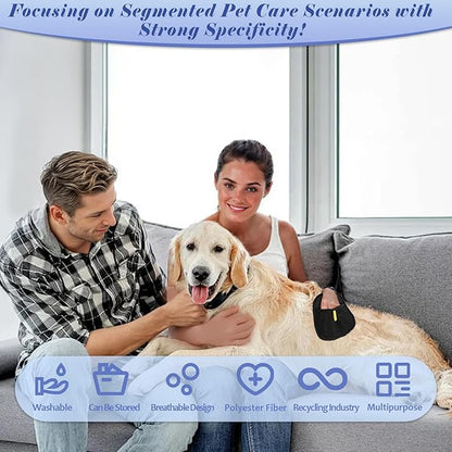 Pet Hair Removal Glove for Cats &amp; Dogs, Reusable Cat Dog Electrostatic Hair Remover, Efficient Grooming Gloves for Pet Hair, Pet Hair Removal Glove for Couch, Furniture, Carpet, Curtain (2 Pcs)