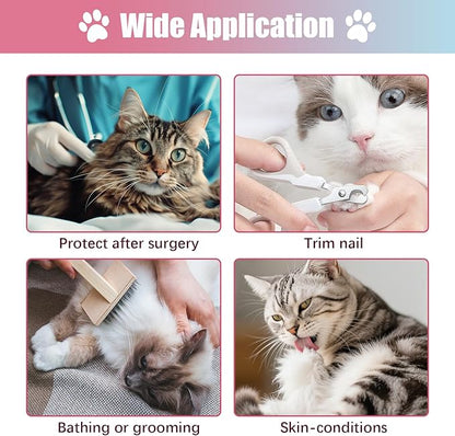 Cat Cone Collar Soft, Adjustable Cat Recovery Collar to Stop Licking After Surgery Protective E Collar for Cats Small Dogs, Dounut M