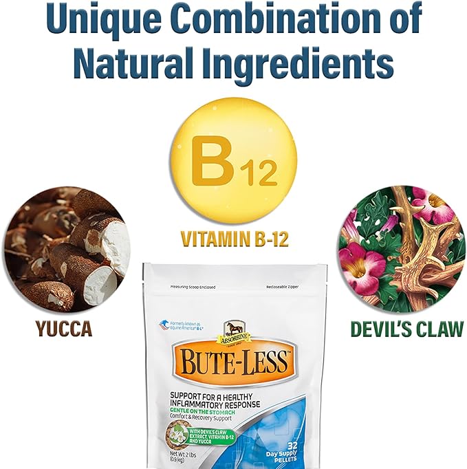 Bute-Less Comfort &amp; Recovery Supplement Pellets, Healthy Inflammatory Response, 2 lb / 32 Day Supply