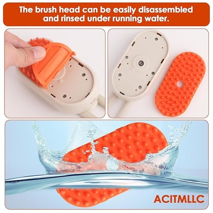 4 in 1 Cat Steam Brush for Shedding, Cleaning, Massage &amp; Smooth, USB Rechargeable Pet Spray Hair Removal Comb, for Indoor Long/Short Haired Cats &amp; Dogs (White)
