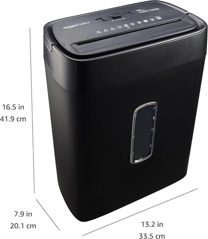 Amazon Basics Cross Cut Paper and Credit Card Shredder, 12 Sheet (New Model), Black