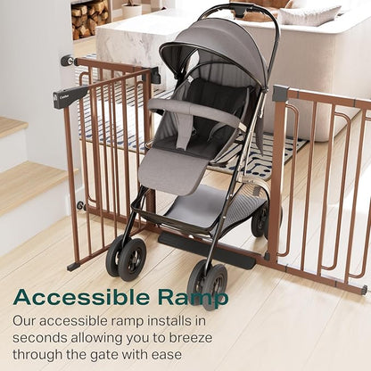 Cumbor 29.7-57" Extra Wide Baby Gate for Stairs, Mom&