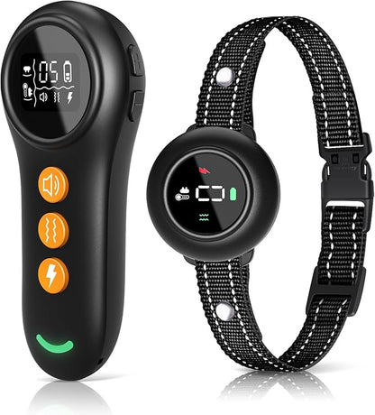 XDX 2-in-1 Dog Shock Collar &amp; Bark Collar – 3300FT Dog Training Collar with Remote, Automatic Anti-Barking, 5 Adjustable Sensitivity Levels, IP67 Waterproof E-Collar for Small Medium Large Dogs