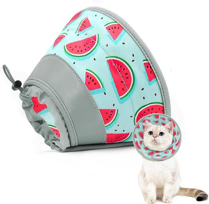 Cat Cone Collar Soft to Stop Licking, Adjustable, Foldable Lightweight Kitten Cones After Surgery Recovery for Cats &amp; Kittens, Cat Cone Alternative (Blue, L)