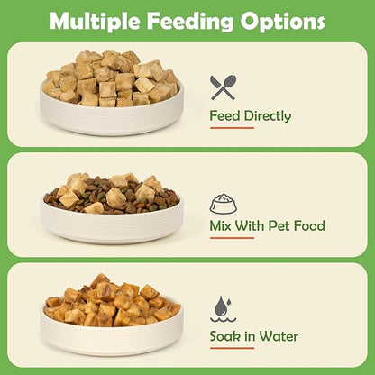 MON2SUN Freeze Dried Salmon Cat and Dog Treats, Single Ingredient Natural and Healthy Dog Snacks, High Protein Training Treats &amp; Food Topper, 6oz