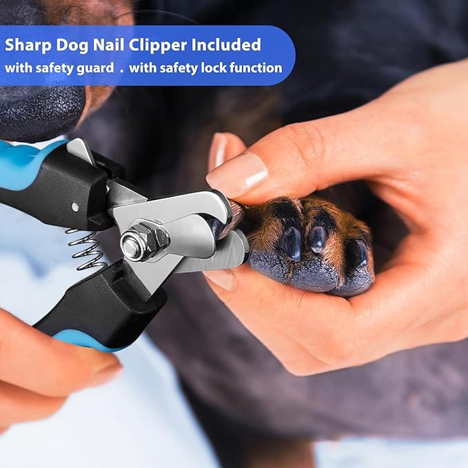 YABIFE Dog Nail Grinder, Dog Nail Trimmers and Clippers Kit, Super Quiet, Rechargeable, for Small Large Dogs &amp; Cats Toenail &amp; Claw Grooming,3 Speeds
