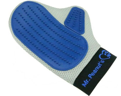 Mr. Peanut’s Pet Grooming Glove – Deshedding Hair Removal Mitt with Gentle Silicone Tips, Adjustable Wrist Strap &amp; Breathable Mesh; Perfect for Dogs, Cats, Rabbits &amp; Small Pets