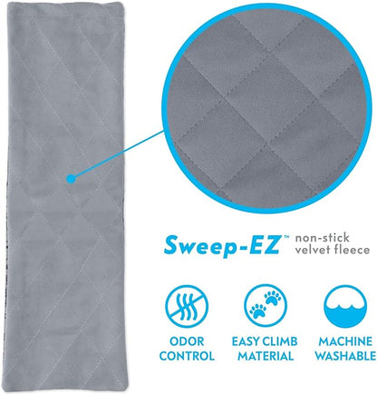 Paw Inspired Fitted Fleece Liner for Ferret Nation, Critter Nation Cage for Ferrets, Rats, Chinchillas, Hedgehogs &amp; Other Small Animals (Gray, Ramp Cover)