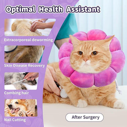 Dog Cat Surgical Recovery Cone Dog Protective Collar, Pet Recovery E-Collar Soft Neck Cone to Stop Licking Wound for Cats &amp; Kittens Small Dog After Surgery