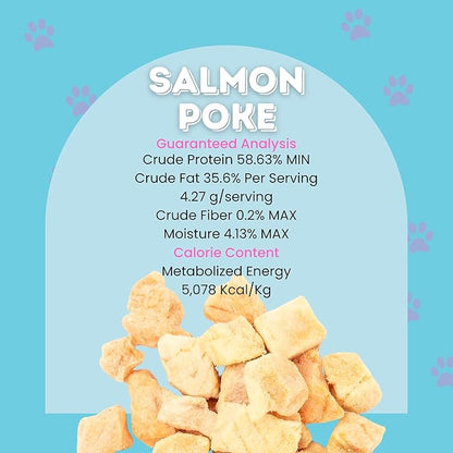 hotspot pets Freeze Dried Salmon Treats for Cats &amp; Dogs -Made in USA-1LB Resealable Big Bag -Single Ingredient, High Protein, All Natural Grain-Free- Perfect for Training, Topper or Snack