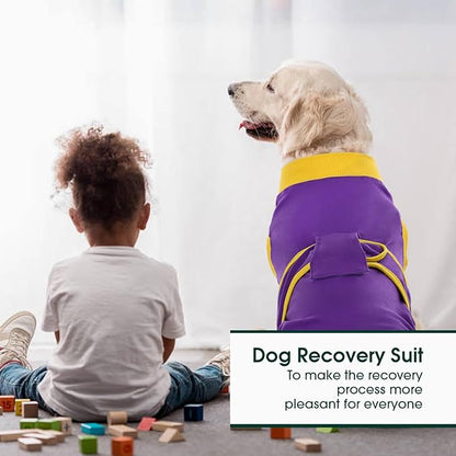 Kuoser Recovery Suit for Dogs Cats After Surgery, Professional Pet Recovery Shirt Dog Abdominal Wounds Bandages, Substitute E-Collar &amp; Cone,Prevent Licking Dog Onesies Pet Surgery Recovery Suit