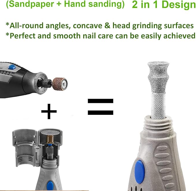 ClassA+80 Diamond Dog Nail for Dremel, Screw-Mounted Mode Nail Dremel Tool for Dogs, Especially Suitable for Long-Haired Dogs, Dremel Polishing Bits, Animals Nail Care &amp; Home Grinder Tools
