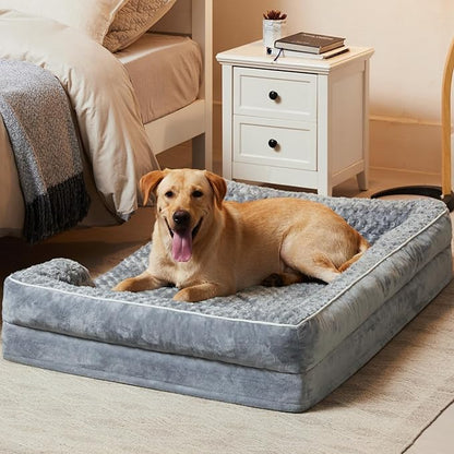 WNPETHOME Dog Beds for Large Sized Dogs, Washable Orthopedic Dog Couch Sofa Bed with Waterproof Lining &amp; Non-Skid Bottom for Pet Sleeping