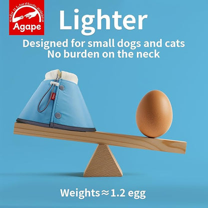 Agape Soft Dog Cone for Small Dogs &amp; Cats, Comfy Dogs Recovery Collar After Surgery, Adjustable E Collar Alternative to Stop Licking, Protective Elizabethan Collars for Pup, Comfortable Dog Cones