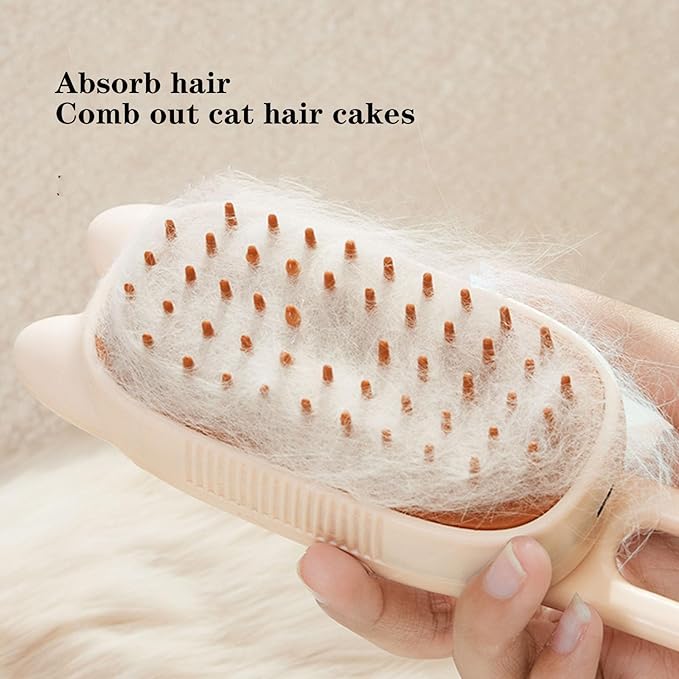 Pet Grooming Brushm,Cat Brush,3 In1 Spray Cat BrushSelf-Cleaning Wet Dog Comb with USB Rechargeable &amp; Water Tank,Suitable for Dogs,Cats to Reduces Flying Hair (Pink)