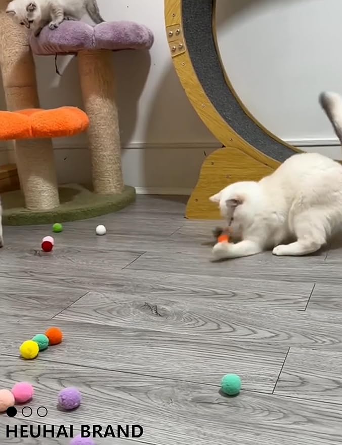 15-Pack Cat Toy Balls for Indoor Cats and Kittens (1.5&