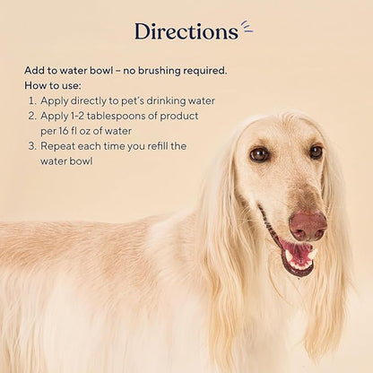 Pawfy Dog Breath Freshener with Specialized Dental Care Formula | Dog Teeth Cleaning &amp; Mouthwash | Helps Freshen Dogs Breath with Easy Water Additive | Supports Plaque and Tartar Control
