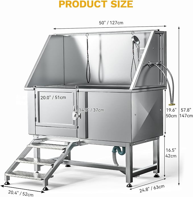 DWVO Professional Pet Dog Bathing Station for Grooming, 50&
