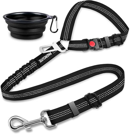 2 Piece Set Dog Seat Belt Retractable Dog Car Seatbelts Adjustable Pet Seat Belt for Vehicle Headrest Restraint Adjustable Heavy Duty &amp; Elastic &amp; Durable Car Harness for Dog